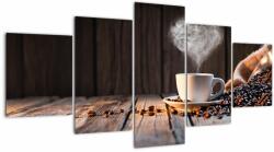 Mivali Tablou - Timp pentru cafea, din cinci bucăți 150x80 cm (V022822V150805PCS)