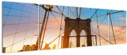 Mivali Tablou - Podul Brooklyn, Manhattan, New York, din trei bucăți 170x50 cm (V023326V17050)