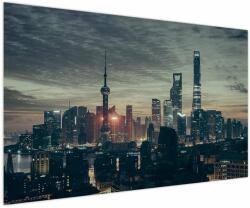 Mivali Tablou cu orașul în amurg, dintr-o bucată 150x100 cm (V021376V150100)