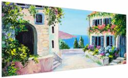 Mivali Tablou - Alee grecească, pictură în ulei, dintr-o bucată 250x125 cm (V023179V250125)