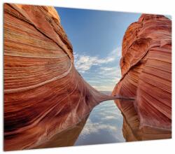 Mivali Tablou pe sticlă - Vermilion Cliffs Arizona, dintr-o bucată 70x50 cm pe sticlă (V021540V7050GD)