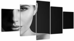 Mivali Tablou - Portretul femeii cu pălărie, din cinci bucăți 150x80 cm (V023422V150805PCS)