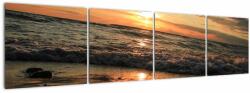 Mivali Tablou - Apus de soare, ocean, din patru bucăți 160x40 cm (V022554V16040)