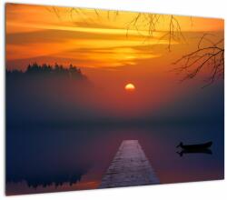 Mivali Tablou cu podul în apus de soare, dintr-o bucată 70x50 cm (V020012V7050)