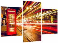 Mivali Tablou cu căsuța telefonică roșie din Londra, din trei bucăți 90x60 cm (V021120V90603PCS)