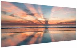 Mivali Tablou cu razele solare deasupra plajei Dayton, dintr-o bucată 200x100 cm (V021547V200100)
