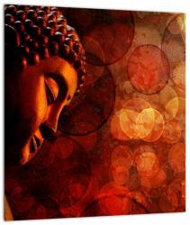Mivali Tablou - Buddha în nuanțe roșii, dintr-o bucată 30x30 cm (V023344V3030)