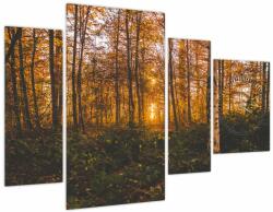 Mivali Tablou - Pădurea toamna (cu ceas), din patru bucăți 110x75 cm cu ceas (V022643V11075C)