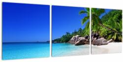 Mivali Tablou cu plaja pe insula Praslin, din trei bucăți 90x30 cm (V020936V9030)