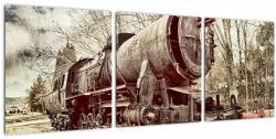 Mivali Tablou cu locomotivă istorică, din trei bucăți 90x30 cm (V021965V9030)