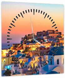 Mivali Tablou - Santorini în amurg (cu ceas), dintr-o bucată 30x30 cm cu ceas (V021709V3030C)