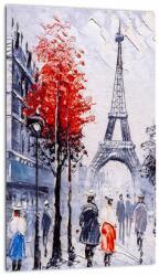 Mivali Tablou - Străzi din Paris, pictură în ulei, dintr-o bucată 20x30 cm (V023083V2030)