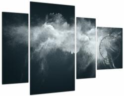 Mivali Tablou cu abstracție (cu ceas), din patru bucăți 110x75 cm cu ceas (V022242V11075C)