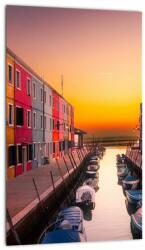 Mivali Tablou - Apus de soare, insula Burano, Veneția, Italia, dintr-o bucată 20x30 cm (V022657V2030)