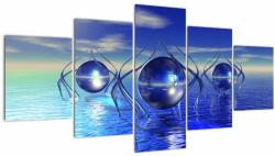 Mivali Tablou cu abstracție - apa, din cinci bucăți 150x80 cm (V021284V150805PCS)