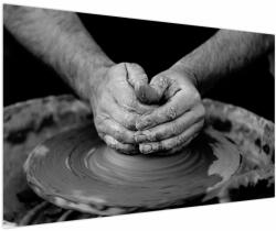Mivali Tablou alb negru - producția de ceramică, dintr-o bucată 150x100 cm (V020349V150100)
