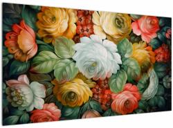 Mivali Tablou cu buchet pictat de flori, dintr-o bucată 120x70 cm (V021943V12070)