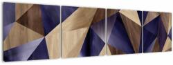 Mivali Tablou - 3D triunghiuri de lemn, din patru bucăți 160x40 cm (V023479V16040)