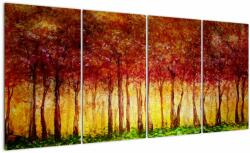 Mivali Tablou - Pictura pădurii cu frunziș, din patru bucăți 160x80 cm (V021984V16080)