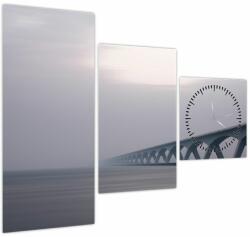 Mivali Tablou - Podul în ceață (cu ceas), din trei bucăți 90x70 cm cu ceas (V022726V9070C)