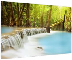 Mivali Tablou cu cascada Huai Mae Kamin în pădure, dintr-o bucată 90x60 cm (V020933V9060)