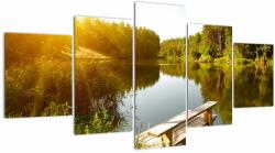Mivali Tablou - Lac la munte, din cinci bucăți 150x80 cm (V022511V150805PCS)