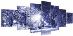 Mivali Tablou - Noaptea magică de iarnă, din șapte bucăți 210x100 cm (V023263V210100)