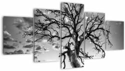 Mivali Tablou - Copacul, alb-negru, din cinci bucăți 150x80 cm (V023559V150805PCS)