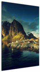 Mivali Tablou cu sat de pescari din Norvegia, dintr-o bucată 60x90 cm (V021280V6090)