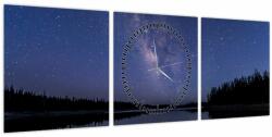 Mivali Tablou cu cerul nocturn (cu ceas), din trei bucăți 90x30 cm cu ceas (V021387V9030C)
