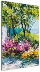 Mivali Tablou - Grădina din fața casei, pictură în ulei, dintr-o bucată 60x90 cm (V023178V6090)