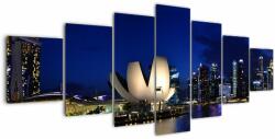 Mivali Tablou Singapore nocturn, din șapte bucăți 210x100 cm (V020610V210100)