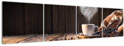 Mivali Tablou - Timp pentru cafea, din patru bucăți 160x40 cm (V022822V16040)