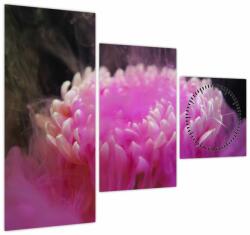 Mivali Tablou cu floare în fum roz (cu ceas), din trei bucăți 90x70 cm cu ceas (V020433V9070C)