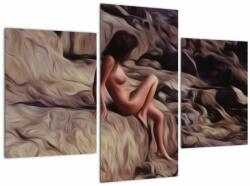 Mivali Tablou - pictura femeii, din trei bucăți 90x60 cm (V022262V90603PCS)