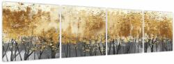 Mivali Tablou - Copaci aurii, din patru bucăți 160x40 cm (V024027V16040)