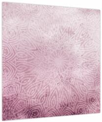 Mivali Tablou - Mandala pe zid roz, dintr-o bucată 50x50 cm (V023963V5050)