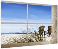 Mivali Tablou - Priveliște pe geam, dintr-o bucată 90x60 cm (V023828V9060)