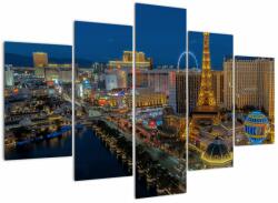 Mivali Tablou cu Las Vegas nocturn, din cinci bucăți 150x105 cm (V021010V150105)