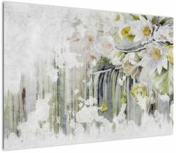 Mivali Tablou - Flori albe, vintage, dintr-o bucată 100x70 cm (V022775V10070)