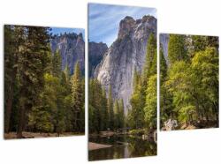 Mivali Tablou - Sub Piatra Yosemite, din trei bucăți 90x60 cm (V021691V90603PCS)