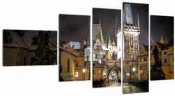 Mivali Tablou cu Poarta de pulbere iluminată, din cinci bucăți 110x60 cm (V020594V11060)