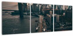 Mivali Tablou cu Manhattan, din trei bucăți 90x30 cm (V021377V9030)