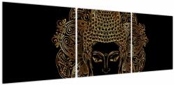 Mivali Tablou - Buddha auriu, din trei bucăți 150x50 cm (V023597V15050)