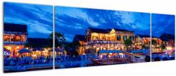 Mivali Tablou - Orașul de noapte Hoi An, Vietnam, din trei bucăți 170x50 cm (V022583V17050)