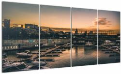 Mivali Tablou - orașul port, din patru bucăți 160x80 cm (V020226V16080)
