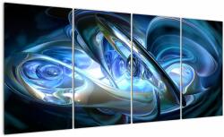 Mivali Tabloul fractalilor în albastru, din patru bucăți 160x80 cm (V020068V16080)