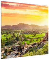 Mivali Tablou cu valea Hampi în India, dintr-o bucată 70x70 cm (V020939V7070)