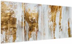 Mivali Tablou - Abstract auriu, din patru bucăți 160x80 cm (V023992V16080)