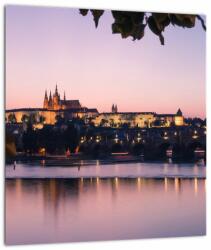 Mivali Tablou cu palatul din Praga și Vltava, dintr-o bucată 30x30 cm (V020901V3030)